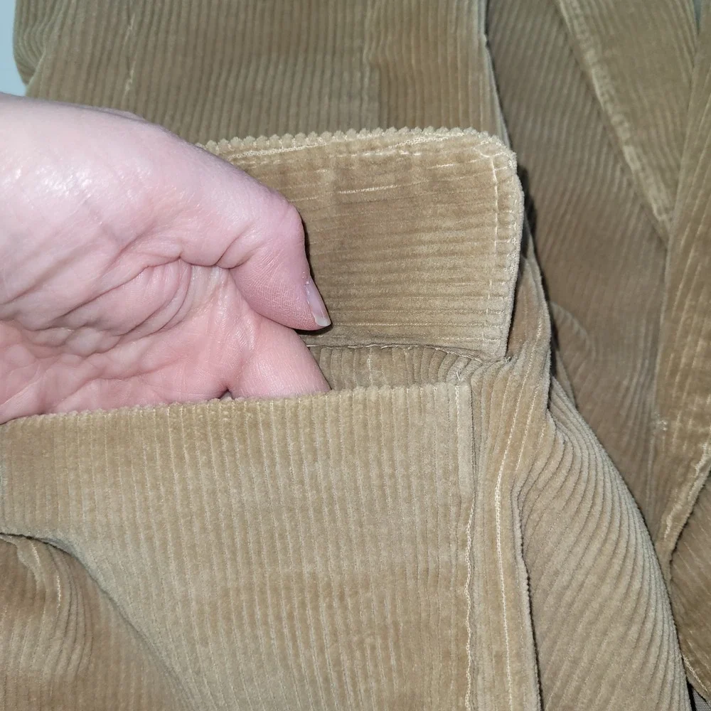 Vintage Mens Corduroy Blazer Camel‎ Sport Coat 44R Brown Elbow Patches Burdines